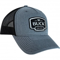 Бейсболка Buck Gray Logo Patch Cap, серо-черная купить в Нижний Тагиле