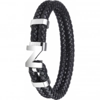 Браслет Zippo Steel Braided Leather Bracelet (20 см) купить в Нижний Тагиле