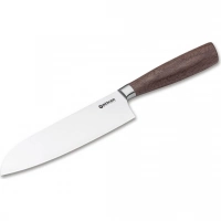 Кухонный нож Boker Core Santoku, сталь X50CrMoV15, рукоять орех купить в Нижний Тагиле