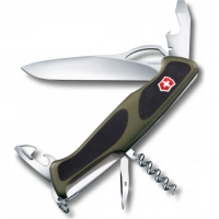 Нож перочинный Victorinox RangerGrip 61 0.9553.MC4 130мм 11 функций чёрно-зеленый купить в Нижний Тагиле