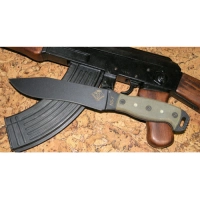 Нож с фиксированным клинком Ontario «NS-7 black micarta», фосфорные доты купить в Нижний Тагиле