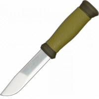 Нож с фиксированным лезвием Morakniv 2000, сталь Sandvik 12C27, рукоять пластик/резина, зеленый купить в Нижний Тагиле