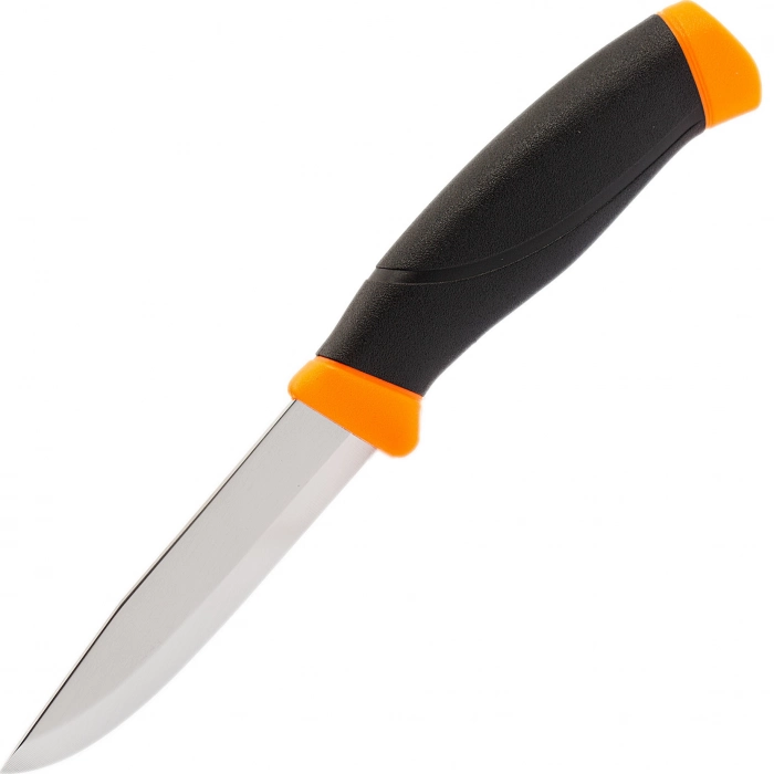 Нож с фиксированным лезвием Morakniv Companion Orange, сталь Sandvik 12C27, рукоять резина/пластик, оранжевый