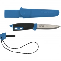 Нож с фиксированным лезвием Morakniv Companion Spark (S) Blue, сталь Sandvik 12C27, рукоять резина/пластик купить в Нижний Тагиле