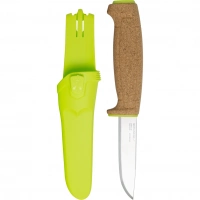 Нож с фиксированным лезвием Morakniv Floating Knife (S) Lime, сталь Sandvik 12C27, пробковая ручка купить в Нижний Тагиле