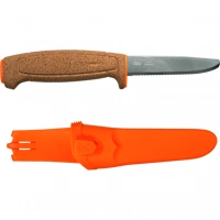 Нож с фиксированным лезвием Morakniv Floating Serrated Knife, сталь Sandvik 12C27, рукоять пробковая купить в Нижний Тагиле