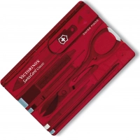 Швейцарская карта Victorinox SwissCard, сталь X45CrMoV15, рукоять ABS-Пластик, красный купить в Нижний Тагиле