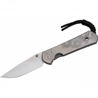 Складной нож Chris Reeve Large Sebenza 21 Computer Generated Graphic Raindrop, сталь CPM-S35VN, рукоять титан купить в Нижний Тагиле