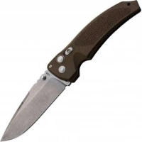 Складной нож Hogue EX-03 Drop Point Blade, сталь 154CM Stone-Tumbled, рукоять термопластик — Matte Brown (коричневый) купить в Нижний Тагиле