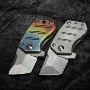 Mini Titanium Alloy Outdoor S35VN Steel Folding Knife High Quality Outdoor Survival Tactics Pocket Knife Key Chain EDC Tool